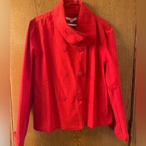 Loft Red Double Breasted Jacket
